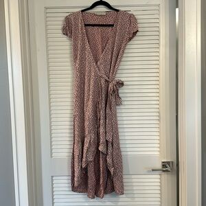 Abercrombie & Fitch Midi Wrap Dress